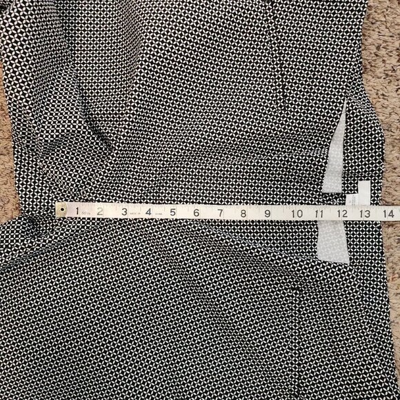 NWT J Jill Patterned Design Black White Cropped Ankle Business Pants Capri 18 - Picture 12 of 12